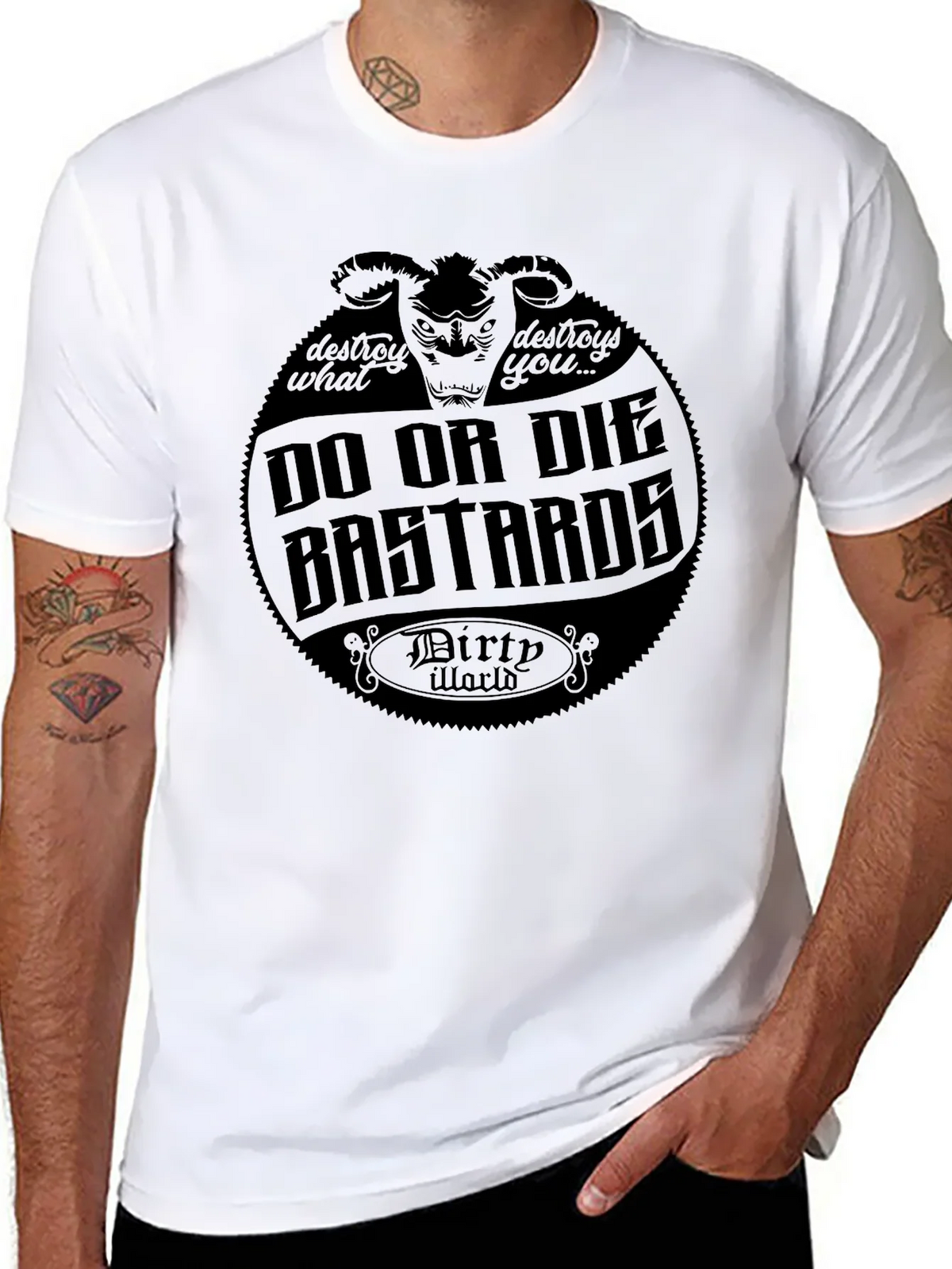 Do or Die Bastards Black T-Shirt - Dirty World Apparel