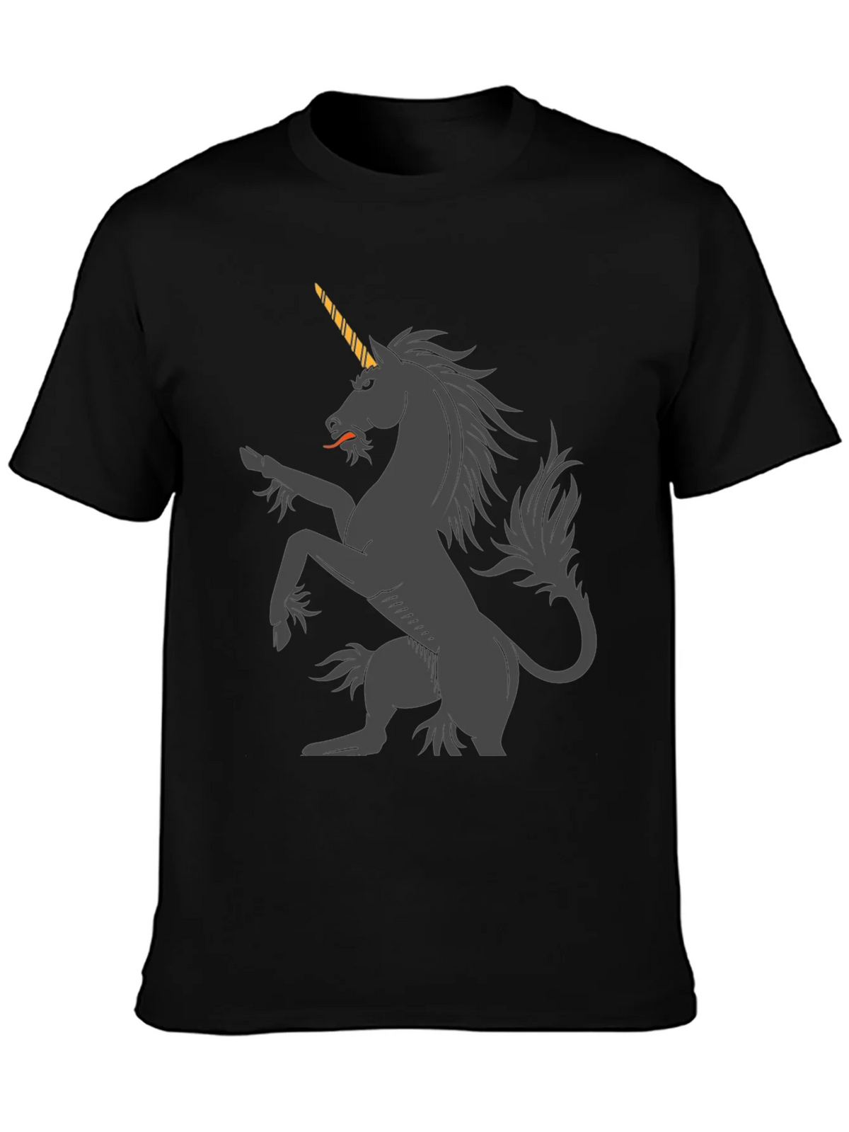 Black Unicorn Graphic Tee - Mens Fashion