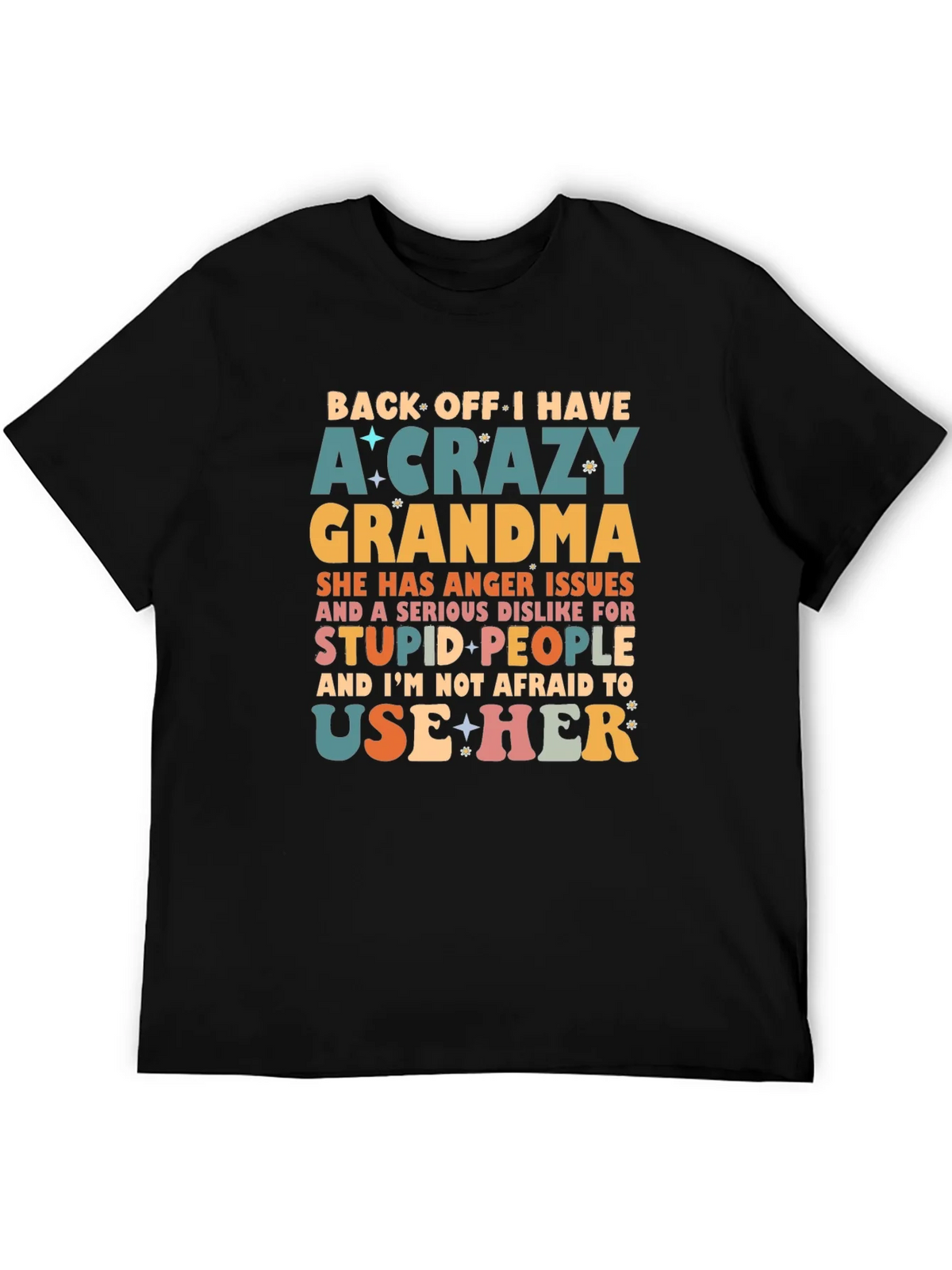 Crazy Grandma Novelty Graphic T-Shirt