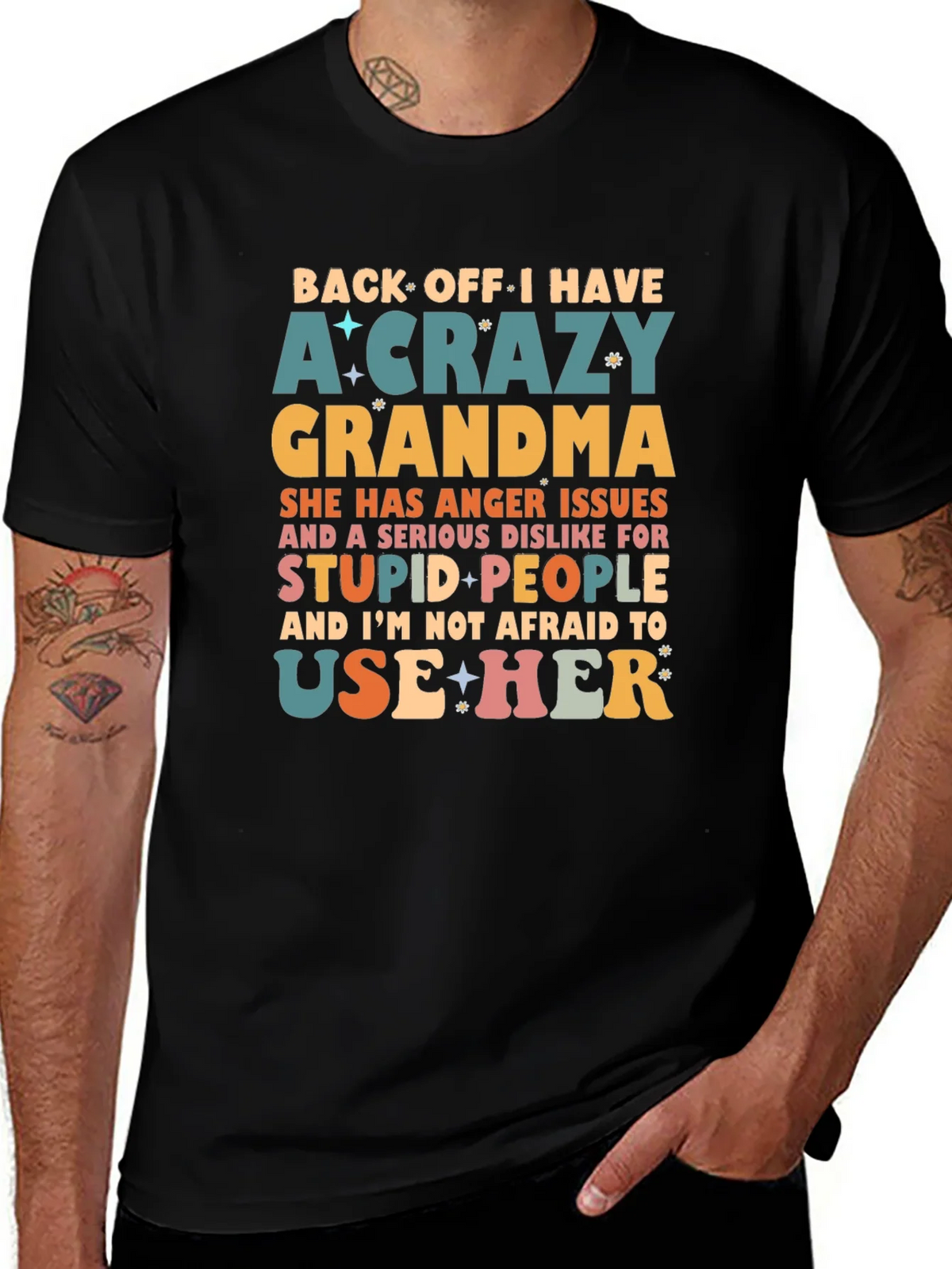 Crazy Grandma Novelty Graphic T-Shirt