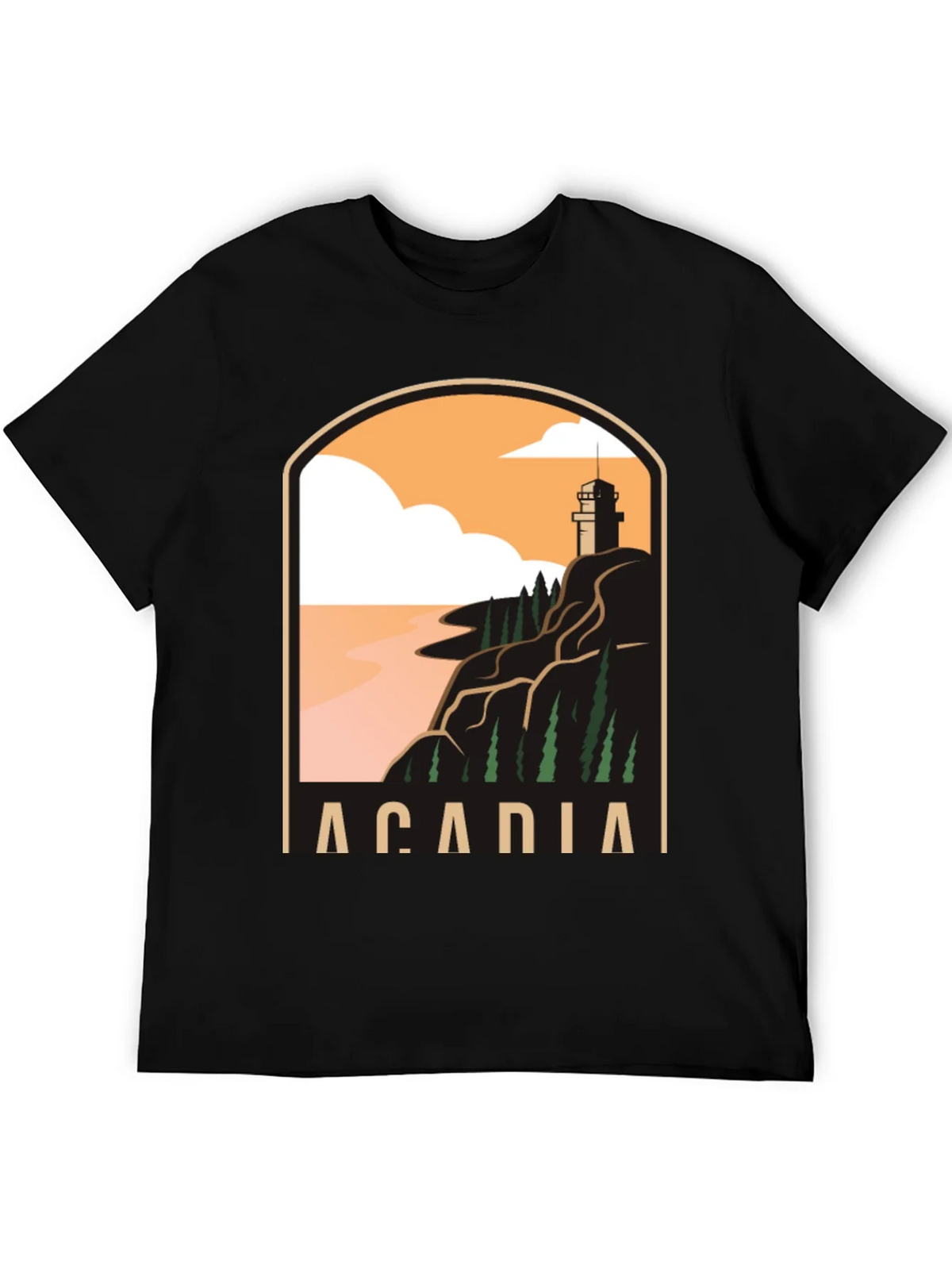 Acadia National Park T-Shirt - Coastal Lighthouse Graphic Tee