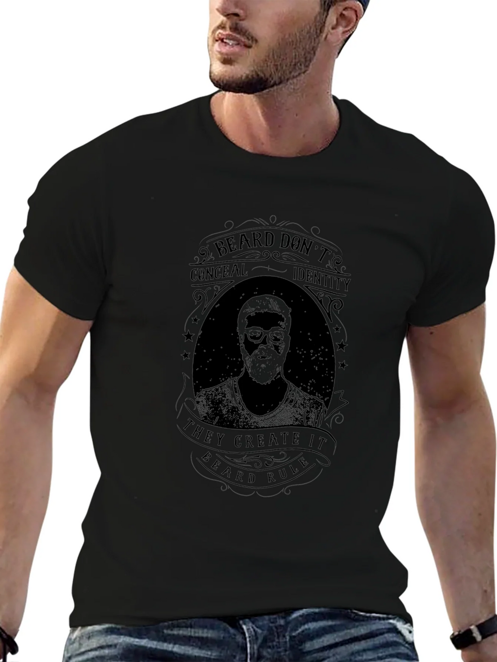 Beard Rule Graphic Tee - Black