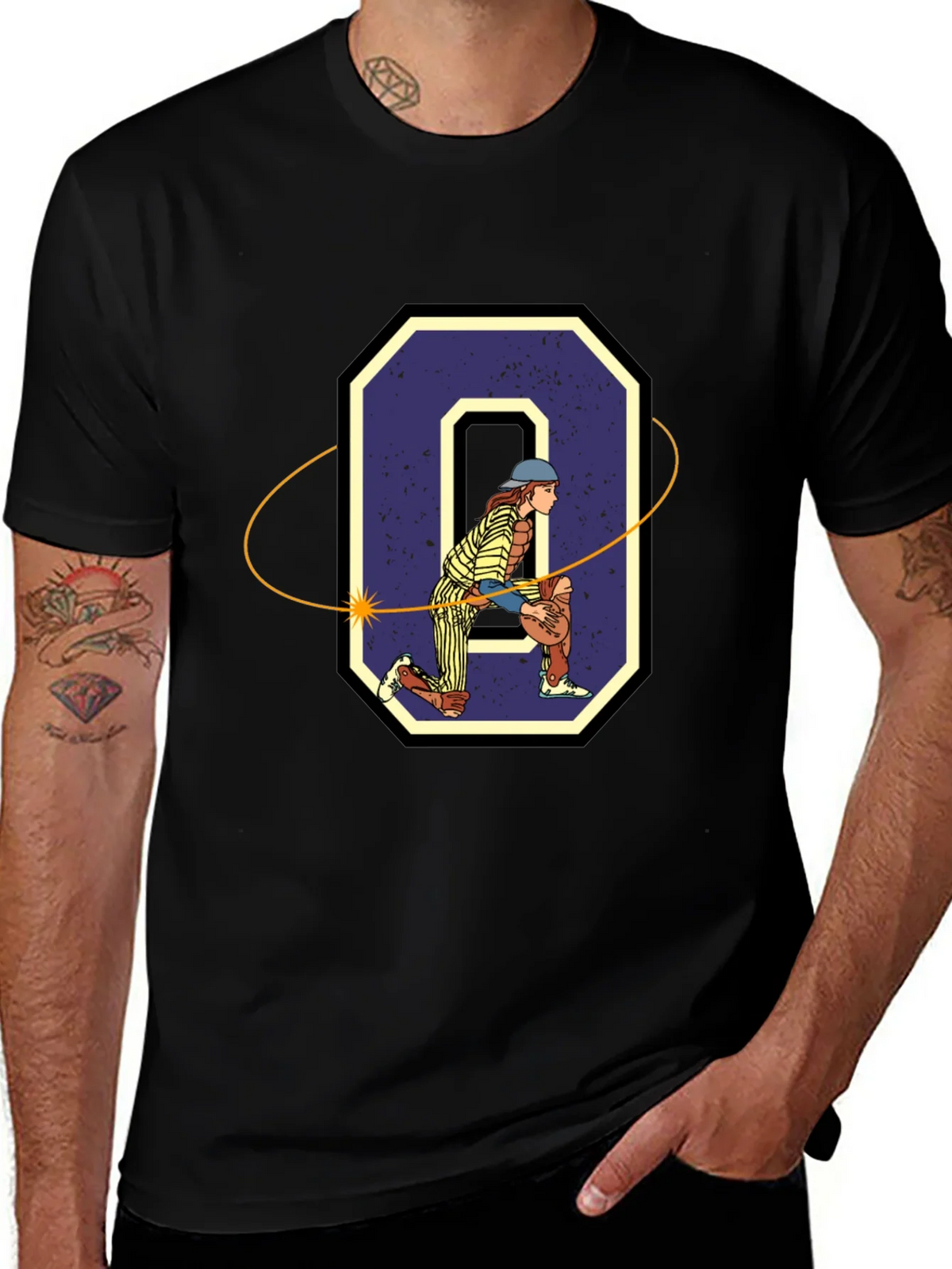 Baseball Catcher O Graphic T-Shirt