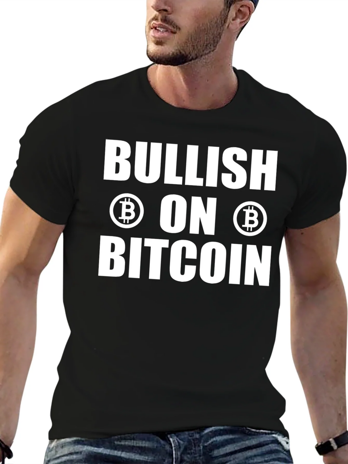 Bullish on Bitcoin Black T-Shirt