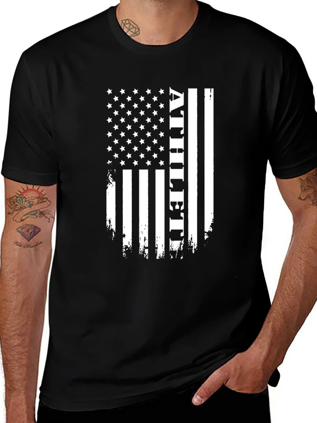 Athlete USA Flag Graphic T-Shirt