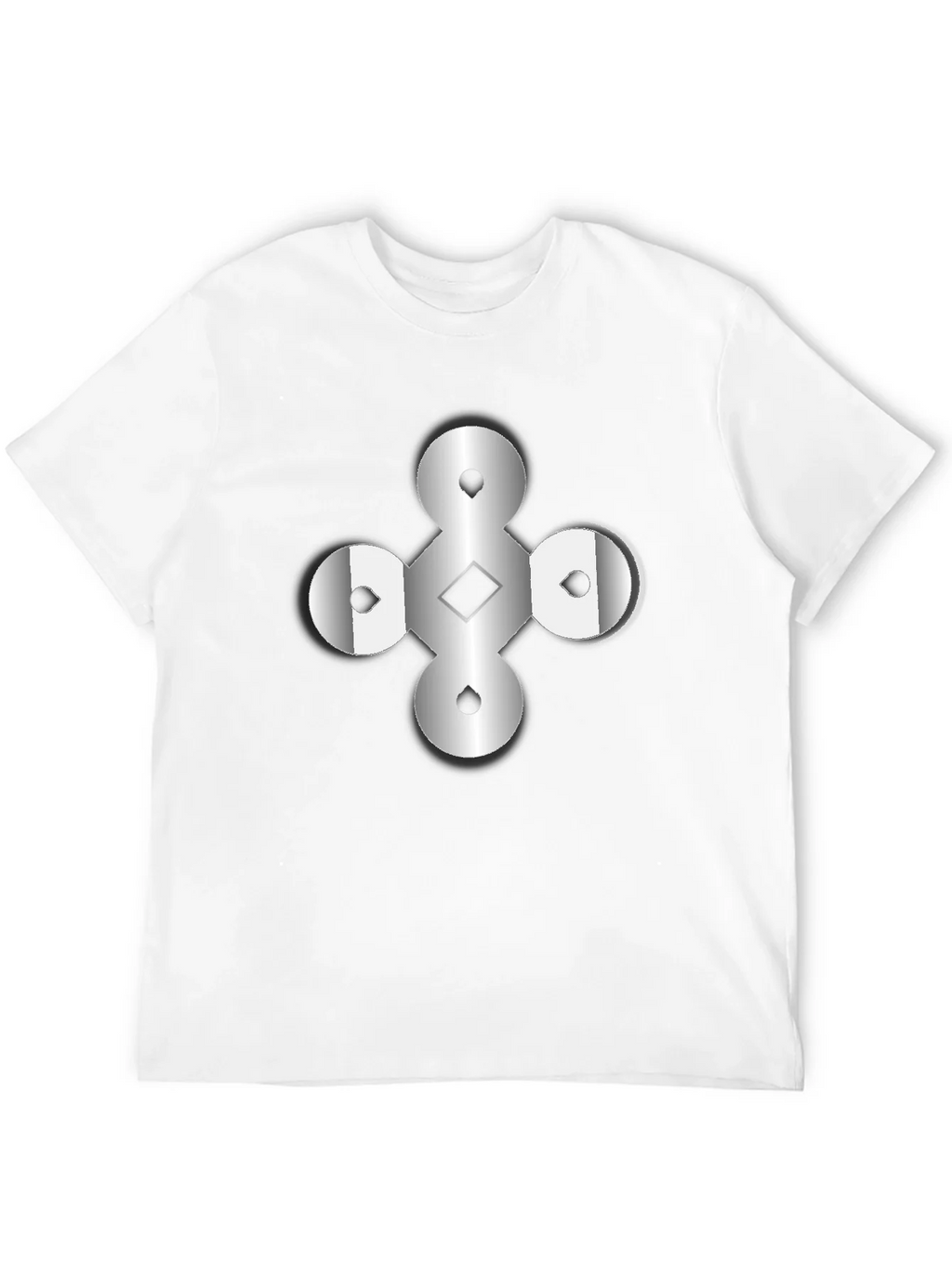 Abstract Geometric Graphic Print Black T-Shirt