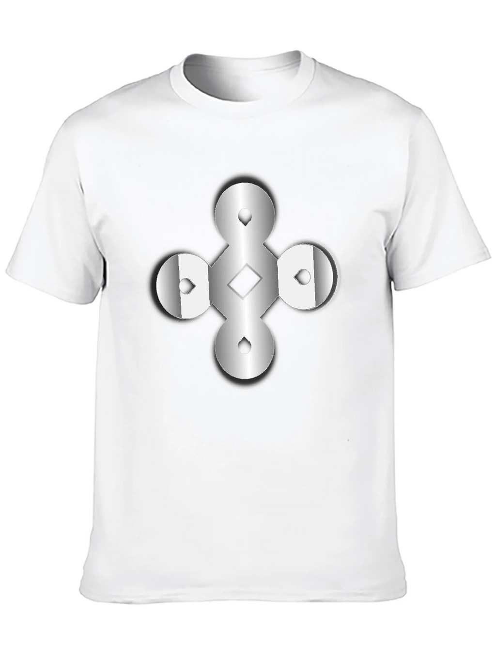 Abstract Geometric Graphic Print Black T-Shirt