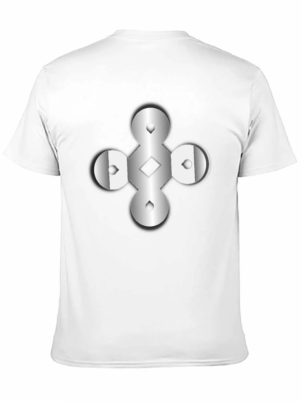 Abstract Geometric Graphic Print Black T-Shirt