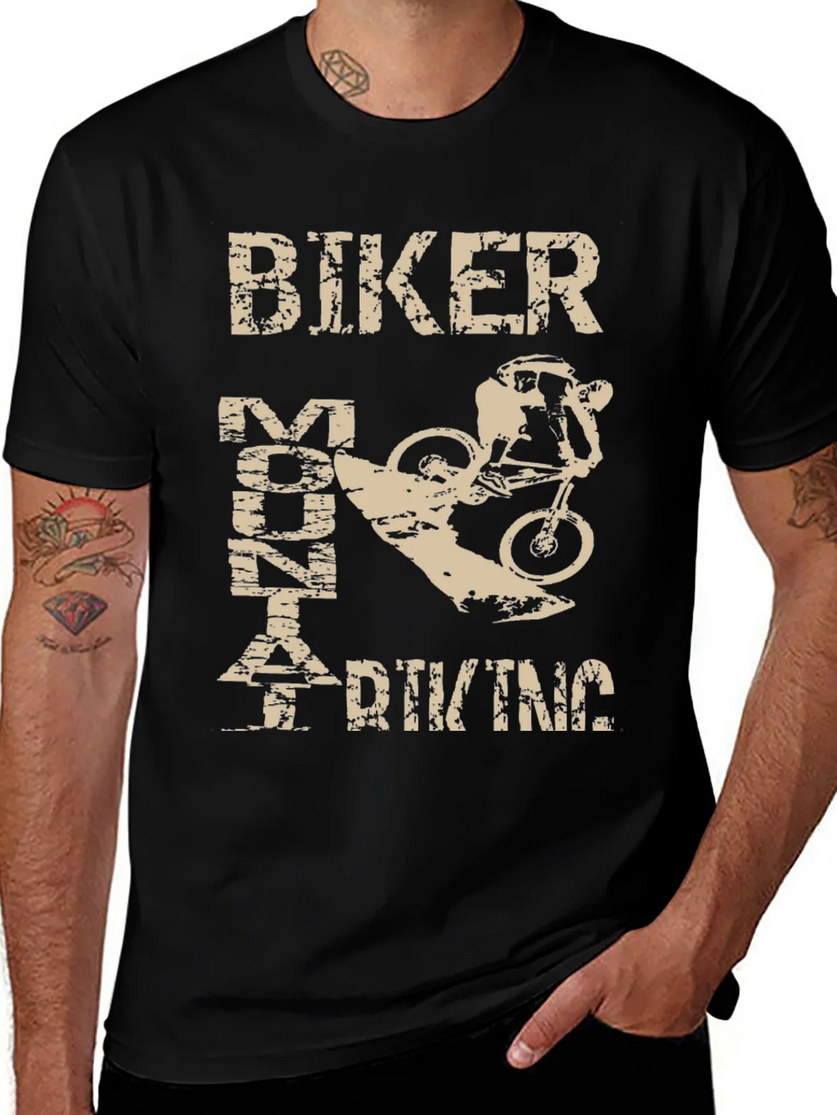 Biker Mountain Biking Graphic Tee